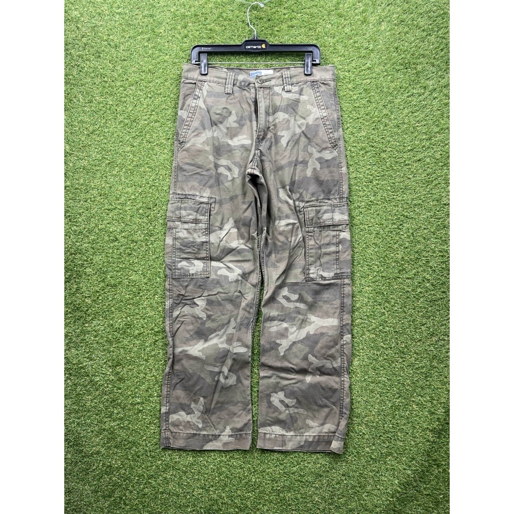 Levis Cargo Pants Mens 32x32 Straight Fit Camo Cotton Twill Skater Grunge y2k